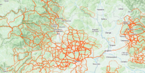 trail running heat map